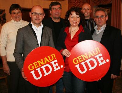 Ruth Müller und Sebastian Hutzenthalerbeim traditionellen Fischessen der Altdorfer SPD