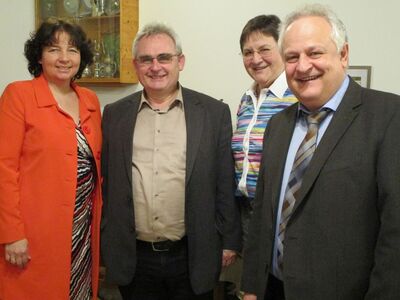 MdL Ruth Müller (links) mit Hans Seidl, Christel Engelhard und Hans Wagner